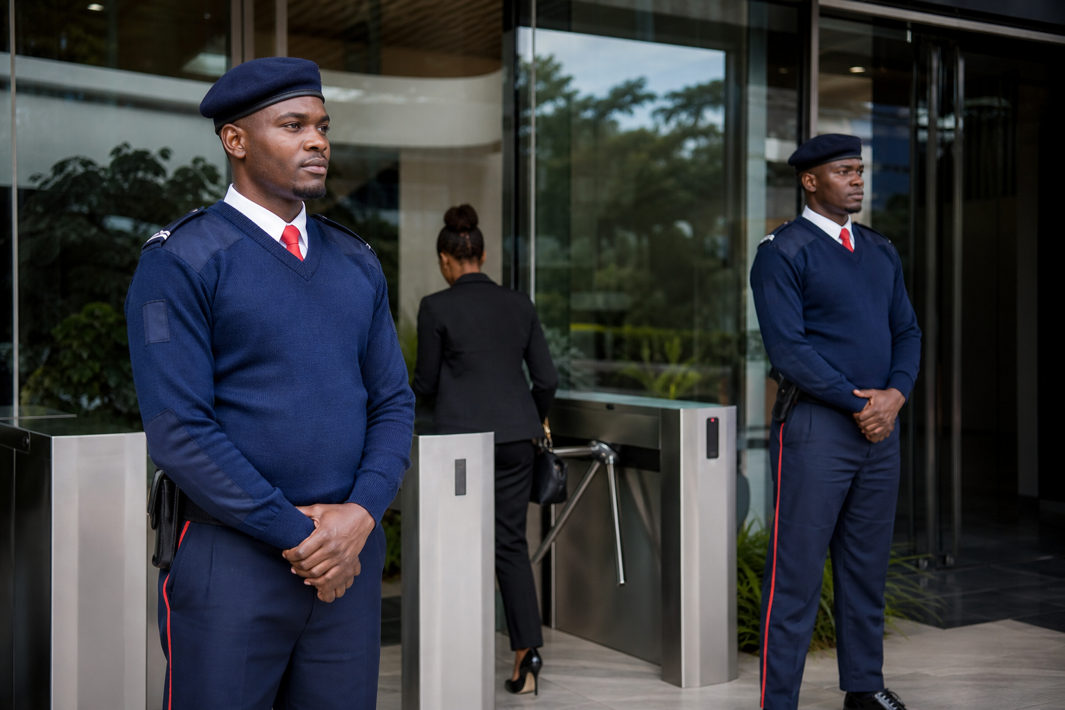 Professional Secumax security officers providing access control